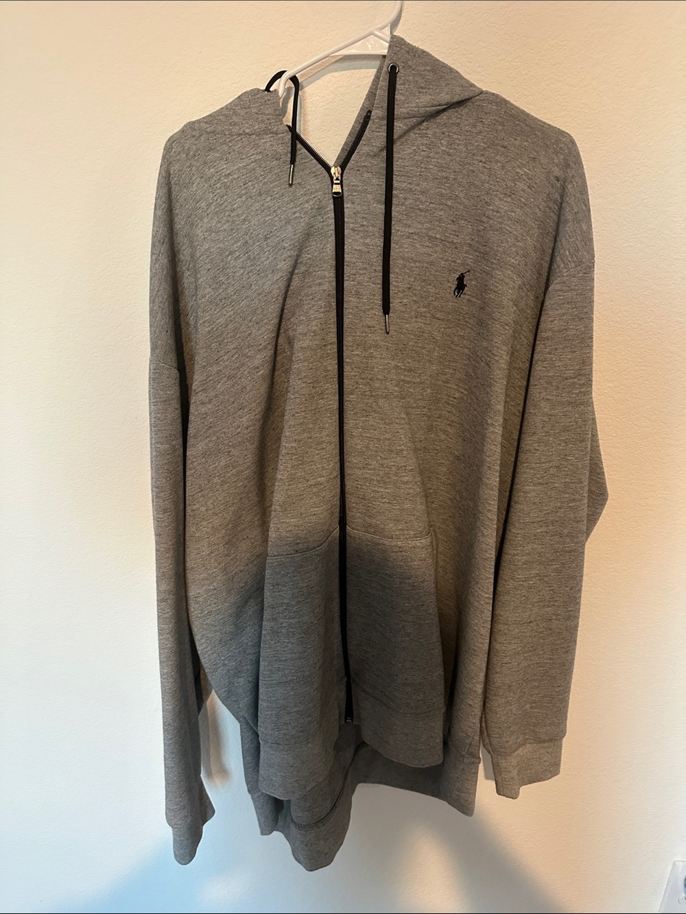 Polo by Ralph Lauren Heather Gray Hooded Zip Sweatshirt Excellent Condition